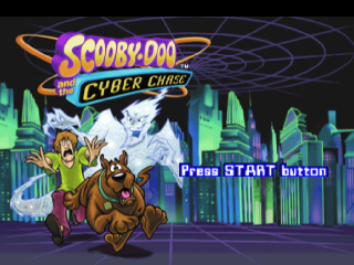 Scooby-Doo and the Cyber Chase title screen for Playstation